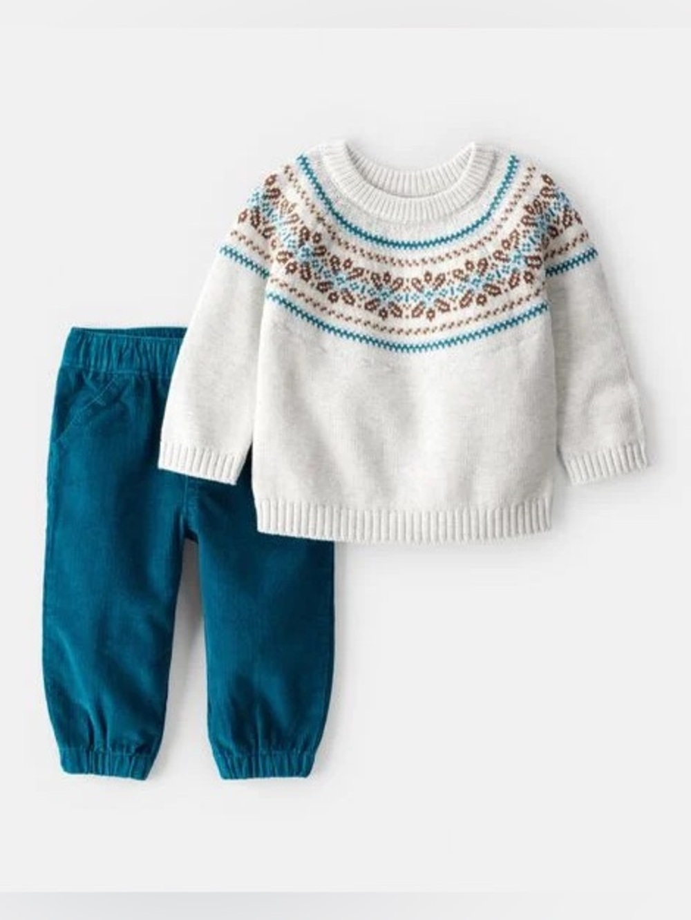 Carter’s Baby Boy 2-Piece Fair Isle Sweater & Pant Set